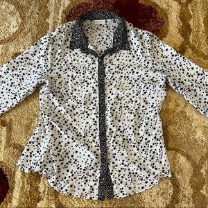 NY & Co Women’s Long Sleeve Star Blouse - Size XL